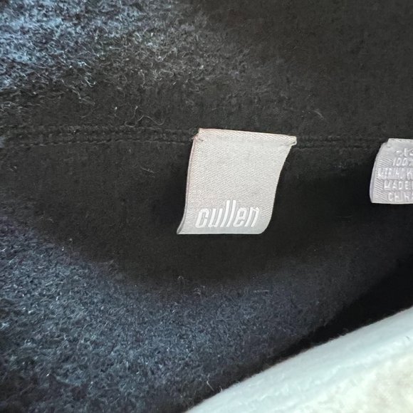 Cullen Light Wool Fringed Black Jacket - Picture 7 of 7